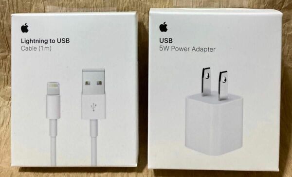 Apple純正【5W USB-C 電源アダプタ】【ライトニングケーブル】【未開封シール付き】【外箱・説明書付き】値引き不可