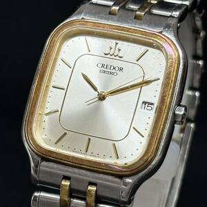 24C001　セイコー　SEIKO　CREDOR　クレドール　8J82-5A00　クオーツ　不動　18金　K18　18KT　72.16ｇ　ステンレス　3針　デイト　１円～