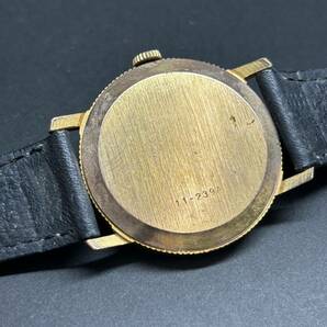 24C011 ロイス ROYCE コインウォッチ 11-239A 手巻き HW ゴールド文字盤 33ミリ レザーベルト メンズ腕時計 1円～ の画像8