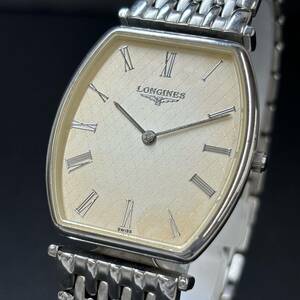 24C063　ロンジン　LONGINES　L46352　クオーツ　SS　ステンレス　トノー型　ローマン　レディース腕時計　1円～