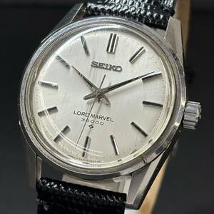 24C057　セイコー　SEIKO　ロードマーベル　LORDMARVEＬ　5740-8000　手巻き　ＨＷ　36000　ＳＳ　シルバー文字盤　メンズ腕時計　1円～　