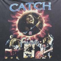 レア 古着 ASAP ROCKY 着用 90s Bob Marley Catch A Fire Tee XXL Black ボブマーリー Tシャツ band rap エイサップロッキー ラップT_画像7