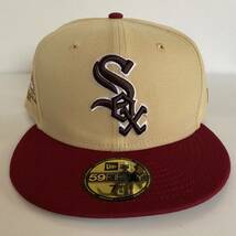 新品 New Era ツバ裏グレー White Sox 2Tone Khaki Red Cap 7 5/8 60.6 ニューエラ ホワイトソックス 2トーン カーキ レッド キャップ 帽子_画像3