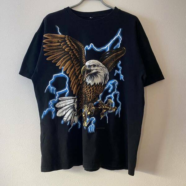 古着 Travis Scott 着用 American Thunder Eagle Tee Band Rap USA Tシャツ トラビススコット アメリカン サンダー イーグル ライトニング