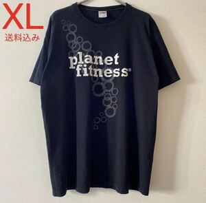 USA古着 Planet Fitness Tee Black XL プラネット フィットネス 企業ロゴ ジム Tシャツ ブラック アメリカ古着