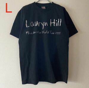 古着 90s Lauryn Hill Miseducation World Tour Tee L Black Rap Band ローリンヒル ミスエデュケーション Tシャツ バンドT ラップT Fugees