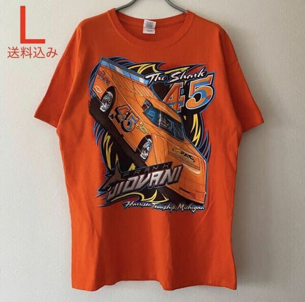 古着 Frank Jiovani The Sherk 45 Tee L Orange Car Tシャツ カーT バンドT ラップT フランク ジョバニ オレンジ レーシング