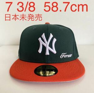 中古 New Era NY Yankees ツバ裏ピンク Jae Tip Forever Green Cap Pink Undervisor 7 3/8 58.7 ニューエラ ヤンキース キャップ Hat club