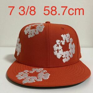 新品 Denim Tears New Era Cotton Wreath Cap Orange 7 3/8 58.7cm デニムティアーズ ニューエラ コラボ キャップ オレンジ 帽子 Hat