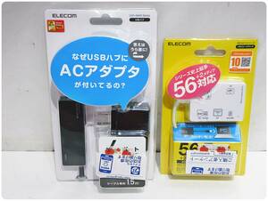 ELECOM ME-A012WH メモリリーダライタ U2H-AN4S Series USBハブ 2点まとめて セット