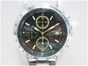 SEIKO セイコー 腕時計 7T92-0DW0 クオーツ アナログ クロノグラフ シルバー ブラック