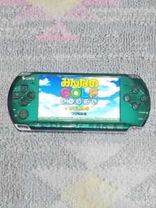 PSP-3000　グリーン　訳アリ動作品