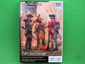 L59◆インディアン戦争3体・毛皮貿易・英兵士&先住民&狩猟師《18世紀No.4》1/35★マスターボックス