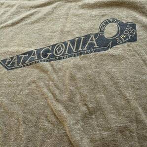 mexico製 patagonia 半袖Tシャツ 染み込みプリント モスグリーン パタゴニア Msizeの画像1