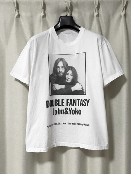 DOUBLE FANTASY×ADAM ET ROPE' ジョンレノン & オノヨーコ Tシャツ L アダムエロペ