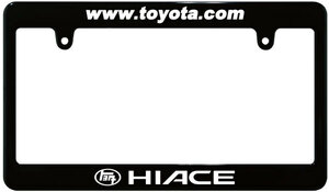 【新品・即決】ブラック ナンバーフレーム TOYOTA トヨタ HIACE ハイエース 汎用