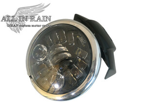 送料無料）ALL-IN-RAIN ハーレー プロジェクターヘッドライト 5-3/4 LEDヘッドライト ハイロー機能　適合： 883 スポーツスター