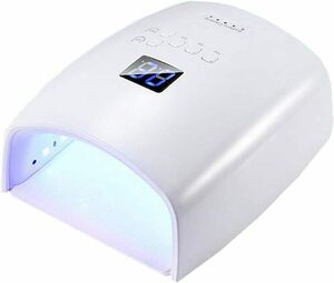 ホワイト ジェルネイル・クラフトレジン 48w UV LEDライト 2in1 充電式コードレスライト 人感センサー付 UV/LED