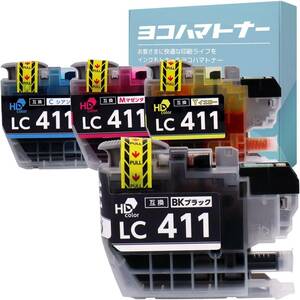 ブラザー　LC411-4PK　4色セット　互換インクカートリッジ　Brother　ロットNo.19