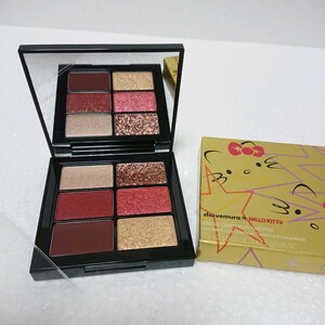  unused Shu Uemura disco gram I Palette 6 color Hello Kitty collaboration limited goods SHUE UEMURA HELLO KITTY disco glam free shipping 