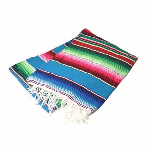 メキシカン サラペ ブランケット キャンプ アウトドア メキシカンラグ サルティーヨ サラッペ Saltillo Sarape[約210x150cm]SKY.BLUE