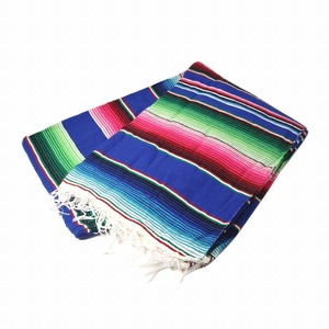 メキシカン サラペ ブランケット キャンプ アウトドア メキシカンラグ サルティーヨ サラッペ Saltillo Sarape[約210x150cm]ROYAL.BLUE