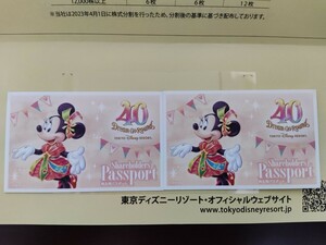 東京ディズニーリゾート株主優待券★2枚組★