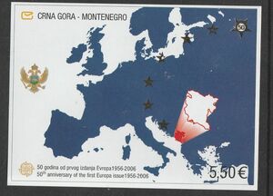 （モンテネグロ）2006年ヨーロッパ小型シート、スコット評価15ドル（海外より発送、説明欄参照）