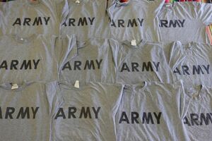 TS-ARMY6 ARMYロゴTシャツ バックプリント￥1～US古着卸大量セット業者まとめ売り