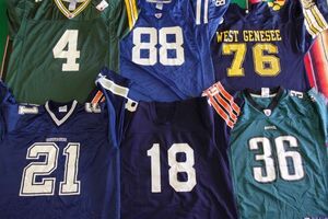 KD-MIX39 Kids size uniform NFL jersey number ring Nike NIKE Reebok ReebokY1~US old clothes . set trader set sale 