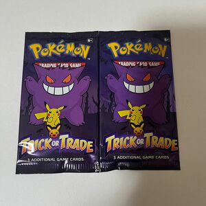 レア 2パック　海外限定　ポケモンカード　trick or trade 英語版