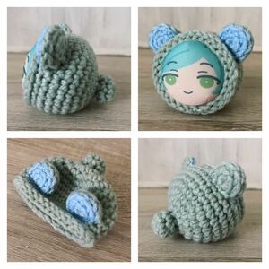 おまんじゅうにぎにぎマスコット きぐるみ ふつうサイズ ハンドメイド ◇ シンプルなネコ