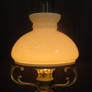 最高級 イタリア製 真鍮 x オニキス 大理石 ガラスシェード オイルランプ型 1灯式 スタンドランプ H45㎝/照明/西洋/アンティークの画像5