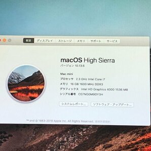 【ハード王】1円～/Apple MacMini A1347/Corei7-2.3GHz/16GB/FusionDrive1.12TB/9967-R11の画像2
