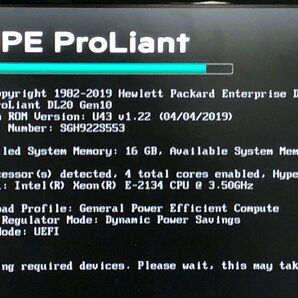 【ハード王】HP サーバーProLiant DL20 Gen10/Xeon E-2134 /16GB/ストレージ無/9316-Jの画像2