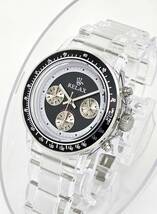 【1円】RELAX リラックス 王冠ロゴ D5 ヴィンテージ腕時計 世界で最も人気のポール・ニューマン腕時計 黒文字盤 世田谷ベース_画像4