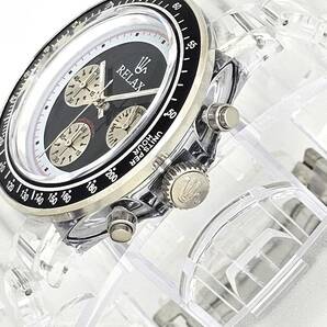 【即決大特価】RELAX リラックス 王冠ロゴ D5 ヴィンテージ腕時計 世界で最も人気のポール・ニューマン腕時計 黒文字盤 世田谷ベースの画像5