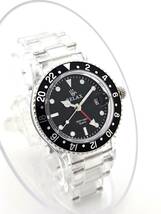 【1円】RELAX リラックス 王冠ロゴ GMT11 腕時計 GMT 黒/黒 24H回転ベゼル 世田谷ベース 所ジョージ 新品_画像4