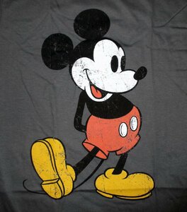 ★ディズニー ミッキー マウス Tシャツ Disney MICKEY MOUSE - L 正規品 キャラクター ねずみ アメキャラ ramones