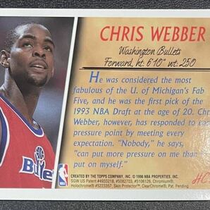 【 SP Parallel 】Chris Webber 1996-97 Topps Holding Court Refractor Insert SP Parallel NBAの画像2