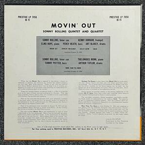 【オリジナル/極美品】『 Moving Out 』Sonny Rollins Thelonious Monk Kenny Dorham ソニー・ロリンズ ケニー・ドゥーハムの画像2