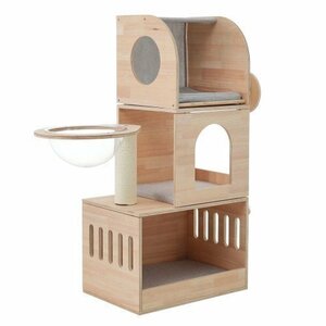  cat tower wooden natural tree .. put height 116cm exhibition . pcs space ship attaching toy attaching cat tower season without regard sense of stability eminent .. house function full load 