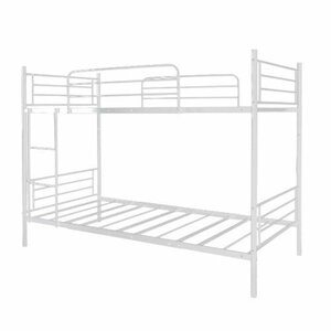 二段ベッド 2段ベッド スチール 耐震 ベッド シングル パイプベッド　大人用可　子供ベッド ホワイト