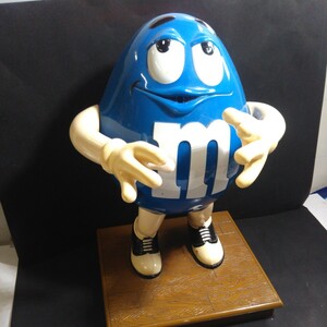 【中古品】m&m's チョコレート キャンディ ディスペンサー ブルー サックス フィギュア エムアンドエムズ 広告 ノベルティ