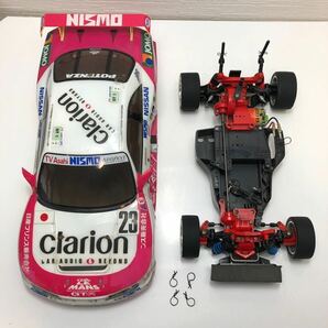 売切！１円スタート！タミヤ TAMIYA 1/10 電動RC レーシングカー ニスモ クラリオン GT-R LM TA02W 4WD カスタム シャーシ 絶版 ラジコンの画像6