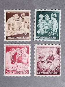 ドイツ 1944年 母子救済事業10年 4種完 NH