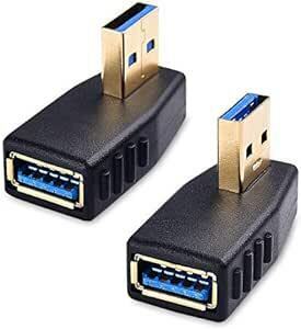 Cable Matters USB 3.0アダプタ L字型 USB L字 USB L型 タイプA オス メス 5Gbps対応 2個