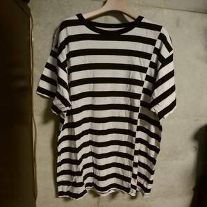 【SOPHNET. ソフネット】ボーダー柄TシャツM 日本製 「BORDER DOCKING BIG TEE」 人気アイテム ボーダーダッキングビックサイズTシャツの画像2