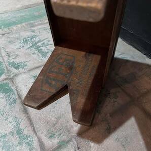 【Antique】~1940s Wood Stool ウッドスツール ウッドボックス 木箱 椅子 イス チェア アドバタイジング ヴィンテージ アンティークの画像2