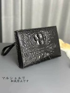 セール品！ワニ革 クロコダイル本革 クラッチバッグ ハンドバッグ 携帯入れ セカンドバッグ ポーチ レザーバッグ ビジネスバッグ ギフト